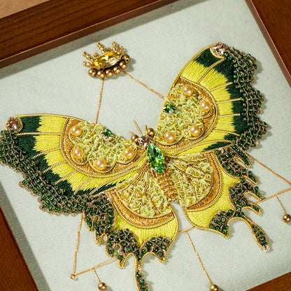 Butterfly Cross Stitch Decor DIY Embroidery Kit (Comes With Photo Frame)