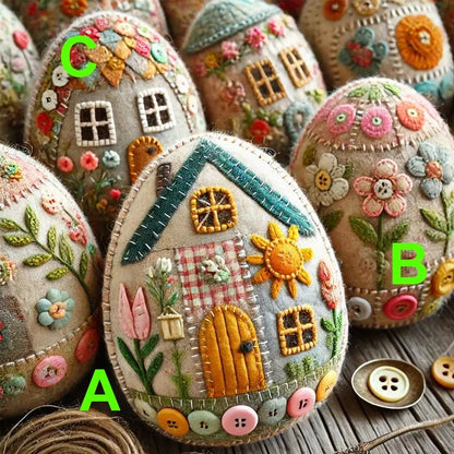 [Handmade] Patchwork Felt Egg House DIY Kit