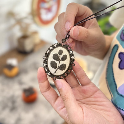 Flower Embroidered Sweater Pendant DIY Kit