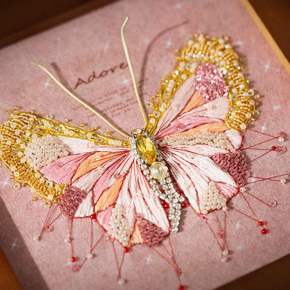 Butterfly Cross Stitch Decor DIY Embroidery Kit (Comes With Photo Frame)