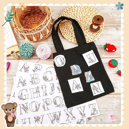 Water Soluble Flower Patterns for Embroidery (50 Pcs/Set)