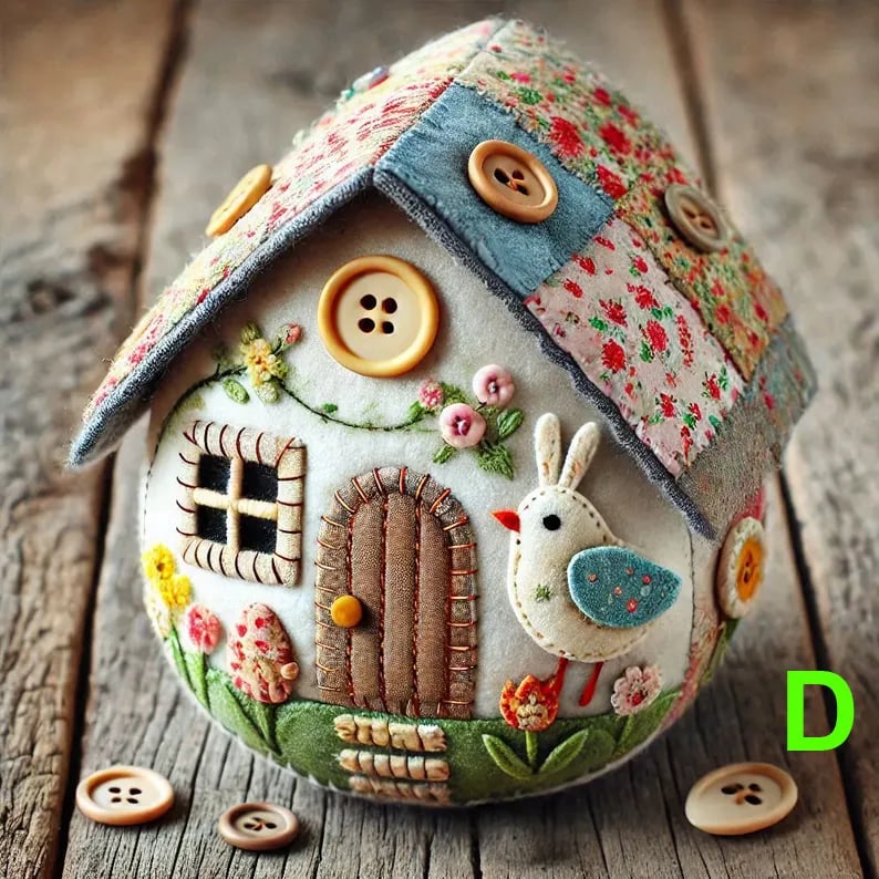 [Handmade] Patchwork Felt Egg House DIY Kit