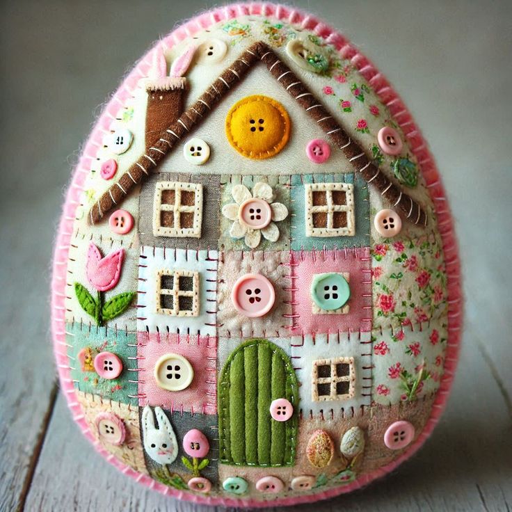 [Handmade] Patchwork Felt Egg House DIY Kit